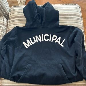 Municipal Black hoodie. Size XL